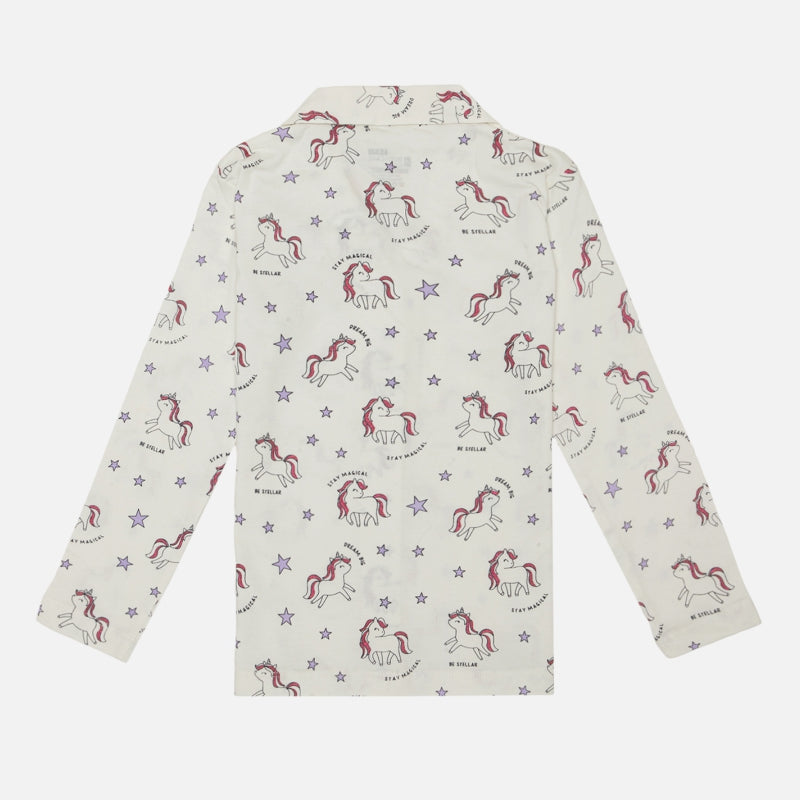 Bodycare Girls Night Suit - White