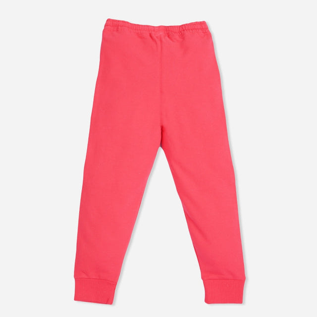 Girls Cotton Blend Track Pant Joggers with Elastic Waistband and Breathable Comfort for Casual Sportswear - Pack of 1