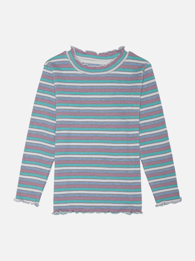 Girls Lycra Rib Full Sleeves T-Shirt with Regular Fit for Casual Wear, Easy Styling and Everyday Comfort