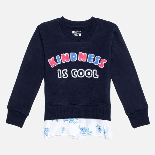 Girls French Terry Sweatshirt for Casual Wear, Layered Comfort, Everyday Styling and Regular Wardrobe Use
