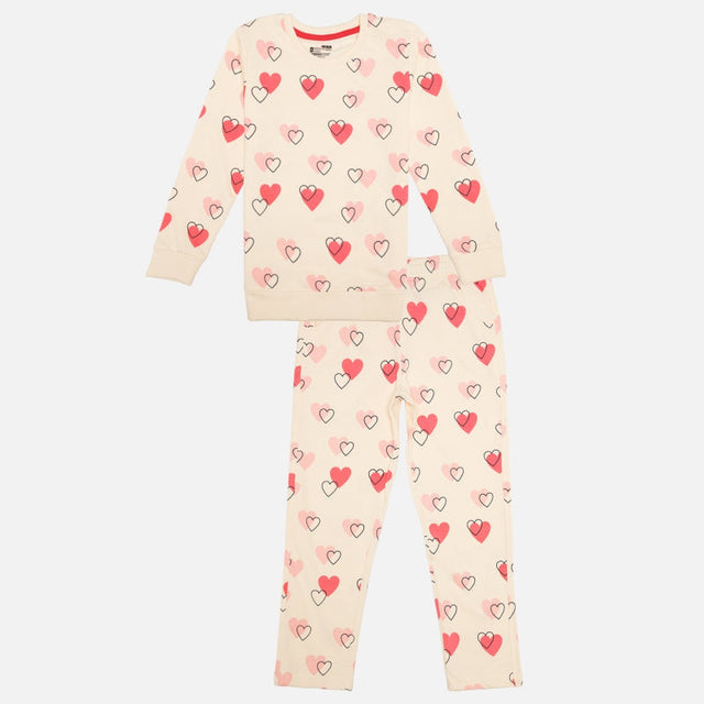Girls French Terry Clothing Set for Casual Wear, Lounge Comfort, Easy Movement and Regular Wardrobe Use