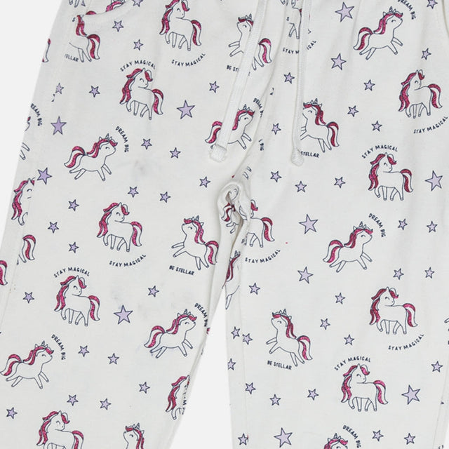 Girls Interlock Track Pant with Soft Cotton Blend Fabric for Casual Wear, Lounge Comfort and Daily Use