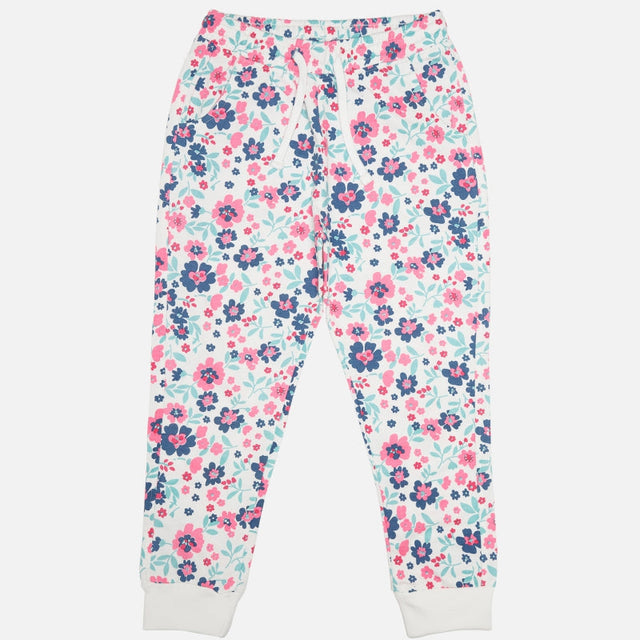 Girls French Terry Printed Track Pant with Regular Fit for Casual Wear, Lounge Comfort and Regular Use