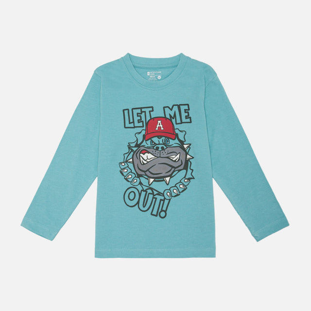 Boys 100% Cotton Round Neck Full Sleeve T-Shirt with Soft Comfortable Fabric for Casual Wear and Everyday Styling - Pack of 1