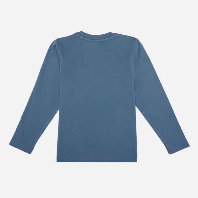 Boys 100% Cotton Printed Full Sleeve T-Shirt with Soft Casual Comfort, Everyday Styling and Regular Wardrobe Use