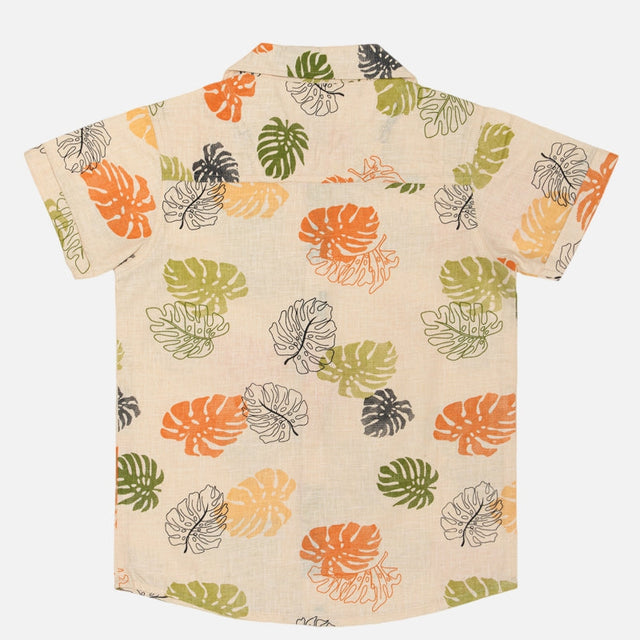 Boys Half Sleeve Shirt with Soft Cotton Fabric and Button-Down Design for School, Playdates and Casual Wear
