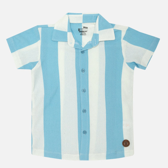 Boys Half Sleeve Shirt with Soft Cotton Fabric and Button-Down Styling for Casual Wear, Family Outings and Playdates