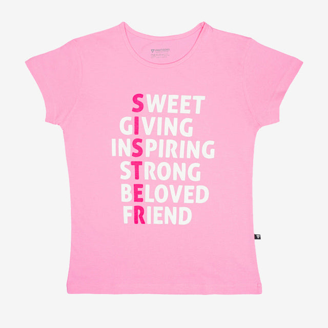 Girls 100% Cotton Half Sleeve T-Shirt with Round Neck Design for Casual Wear, Easy Movement and Regular Use