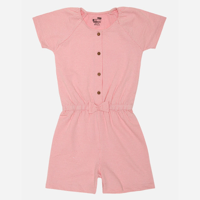 Girls Jumpsuit with Soft Stretchable Fabric, Sleeveless Design and Adjustable Straps for Playdates and Casual Wear