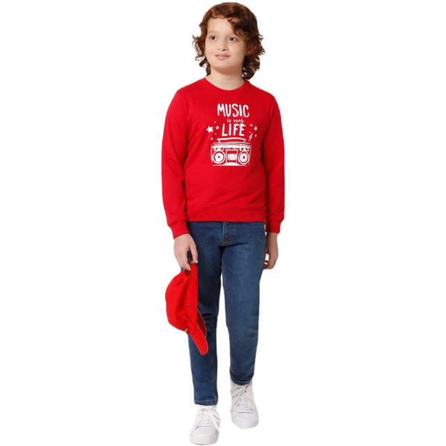 Boys Sweatshirt Round Neck Full Sleeves Pack of 1 - Bodycare
