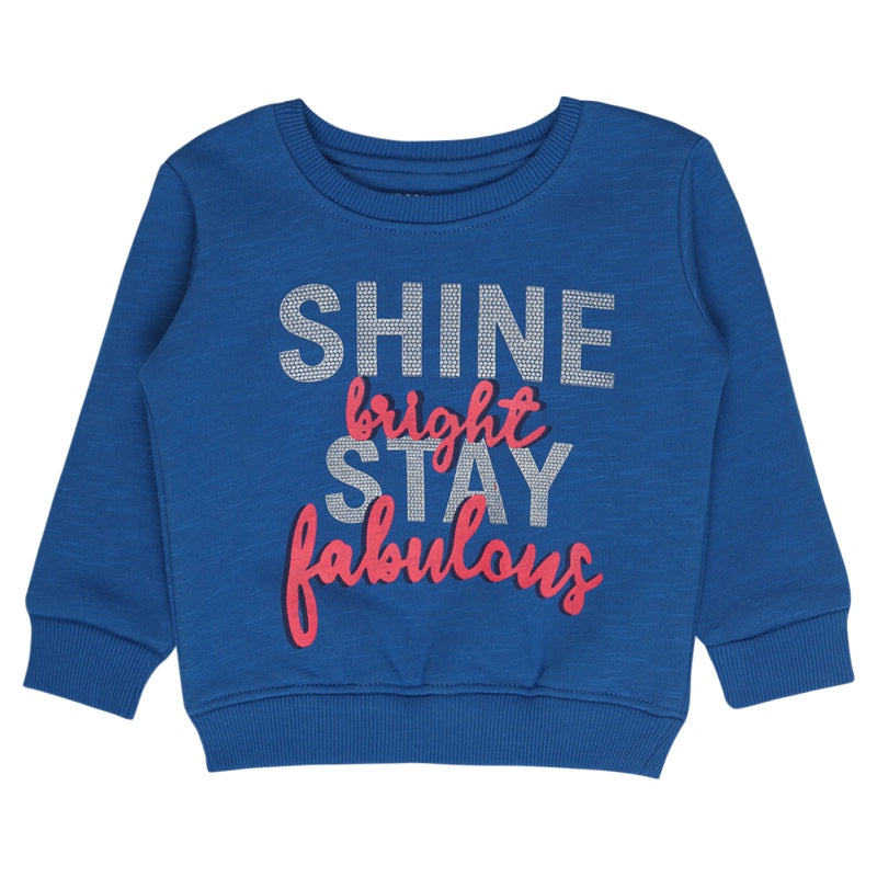 Bodycare Girls Fleece Sweat Shirt Round Neck Full Sleeves Solid Pack Of 1