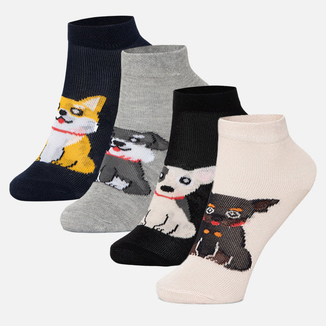 Boys Ankle Length Cotton Blend Socks Pack of 4 - Bodycare