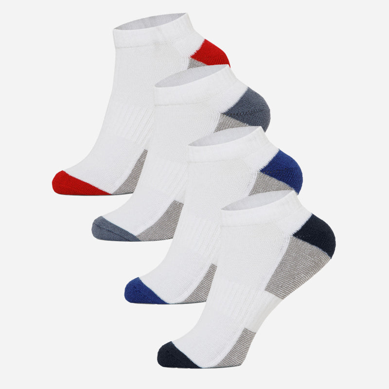 Bodycare Kids Ankle Length Socks Pack of 4 Cotton Soft Stretchable Comfortable Antibacterial Moisture Wicking Socks Sports Casual Use