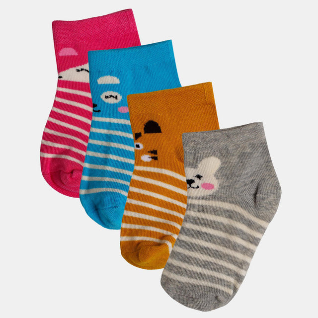 Girls Socks Antibacterial Pack of 4 - Bodycare