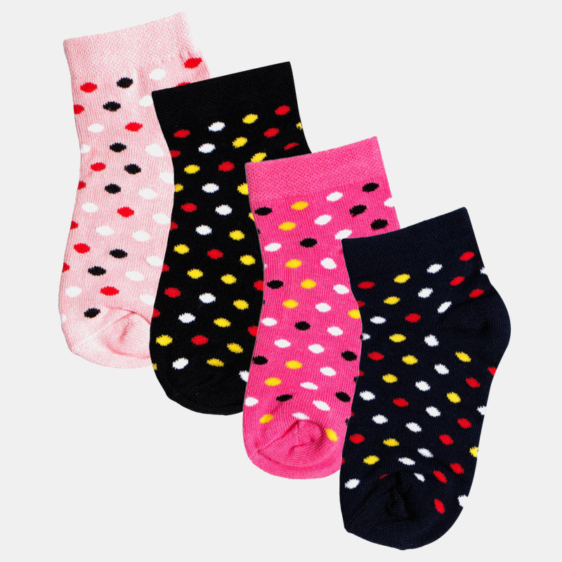 Bodycare Kids Ankle Length Socks Pack of 4 Cotton Soft Stretchable Comfortable Antibacterial Moisture Wicking Sports Casual Use