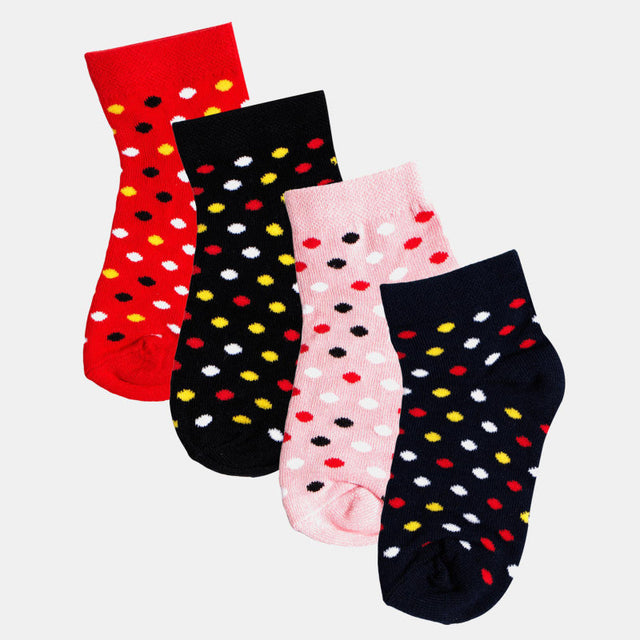 Girls Socks Antibacterial Pack of 4 - Bodycare