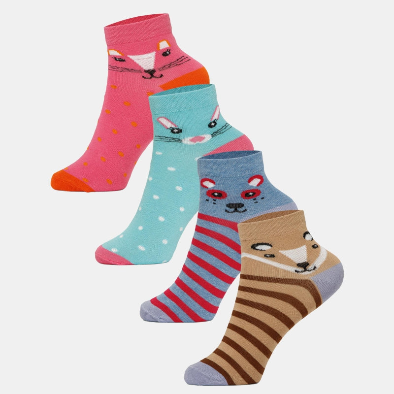 Bodycare Girls Ankle Length Socks Beige