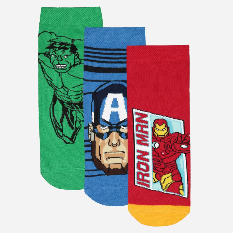 Bodycare Avengers Boys Socks Pack Of 3 Assorted-1