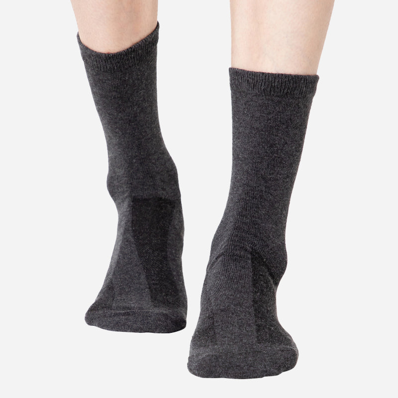 Men Diabetic Cotton Crew Length Socks Antibacterial Pack of 2