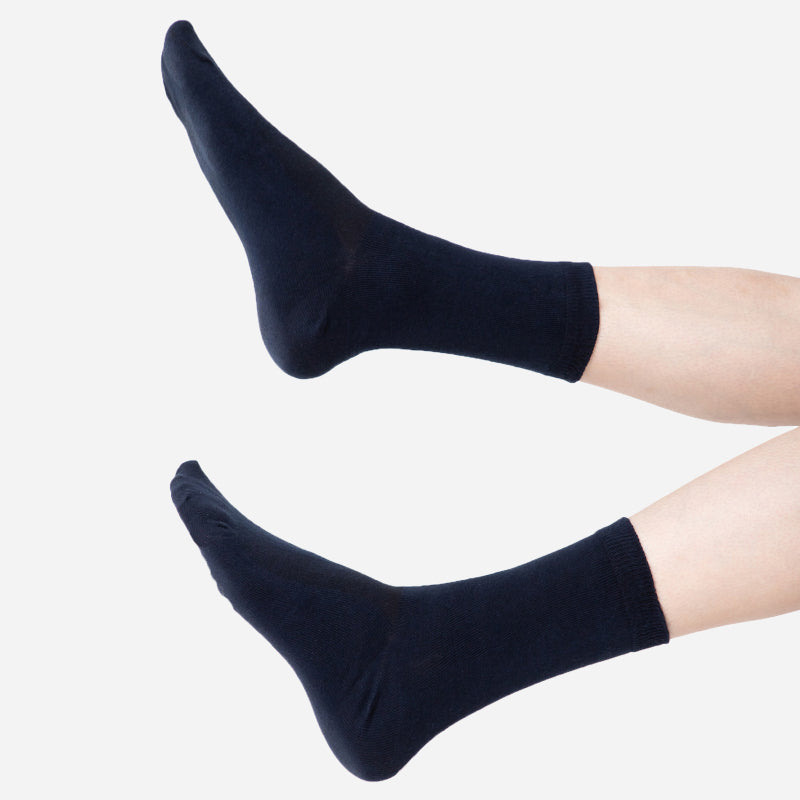 Men Diabetic Cotton Crew Length Socks Antibacterial Pack of 2