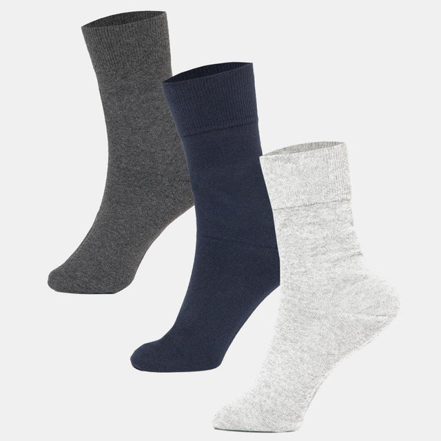 Women Crew Length Cotton Blend Socks Pack of 3 - Bodycare