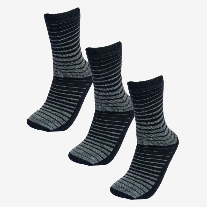 Bodycare Mens Mid Calf Length Striped Socks Pack Of 3