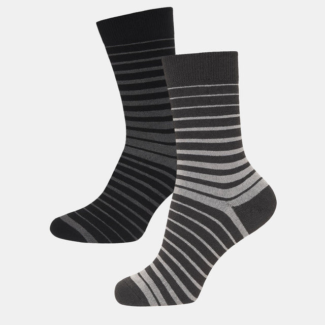 Men Cotton Blend Socks Crew Length Pack of 2 - Bodycare