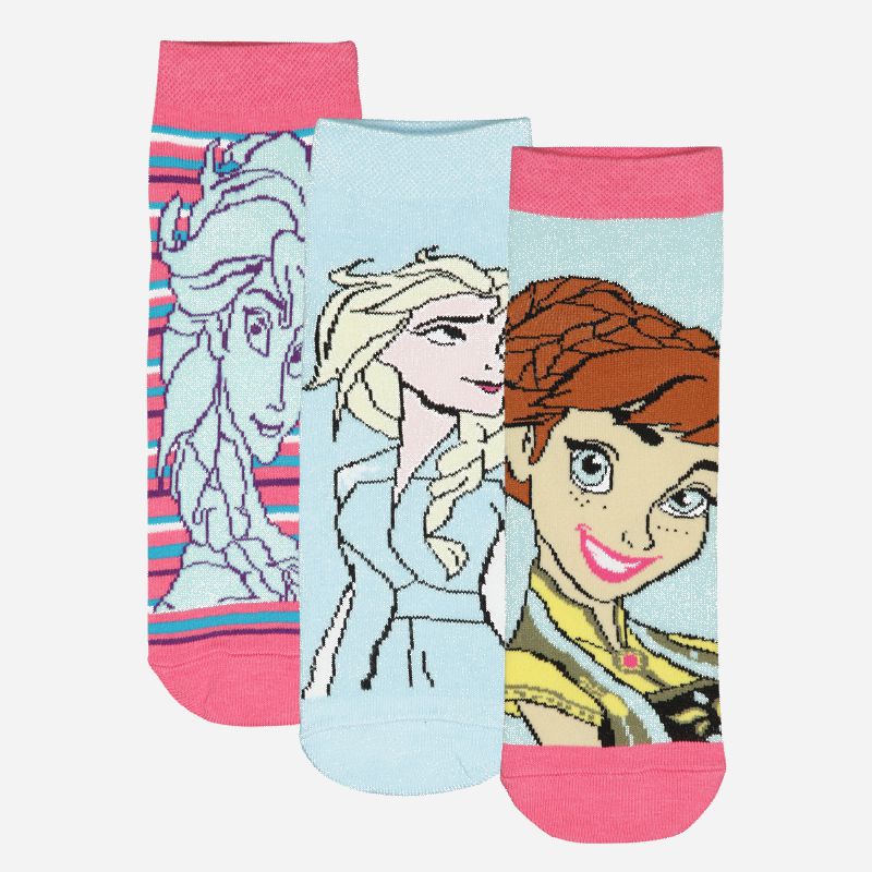 Bodycare Frozen Girls Socks Pack Of 3 Assorted-1