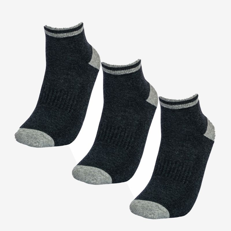 Bodycare Mens Solid Ankle Length Socks Pack Of 3