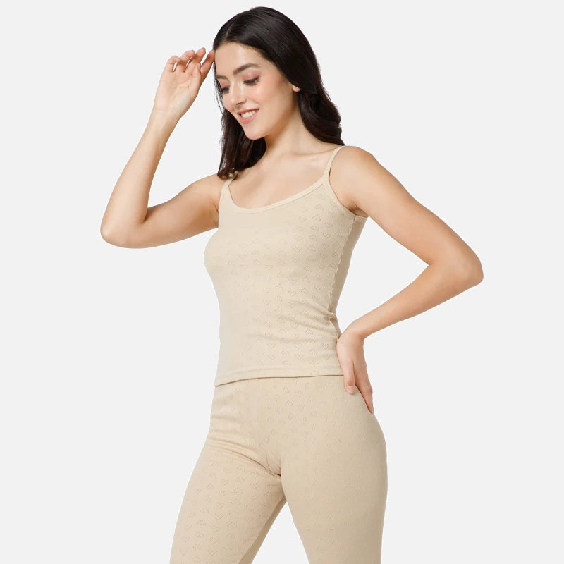 Women Thermal Top Round Neck Sleeveless - Bodycare