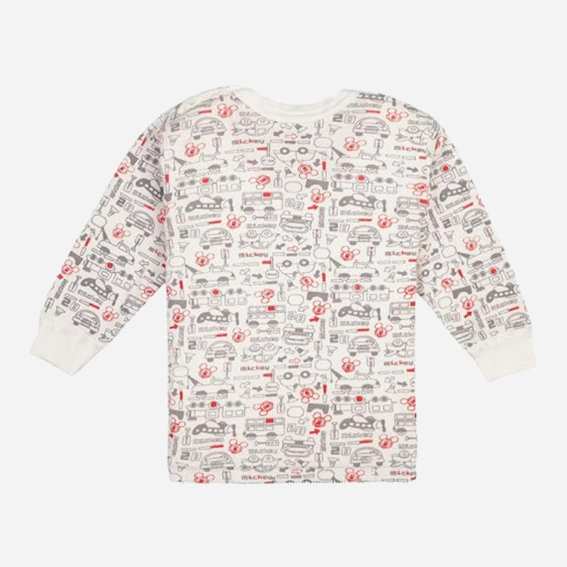 Boys Mickey & Friends Thermal Top Round Neck Full Sleeves - Bodycare