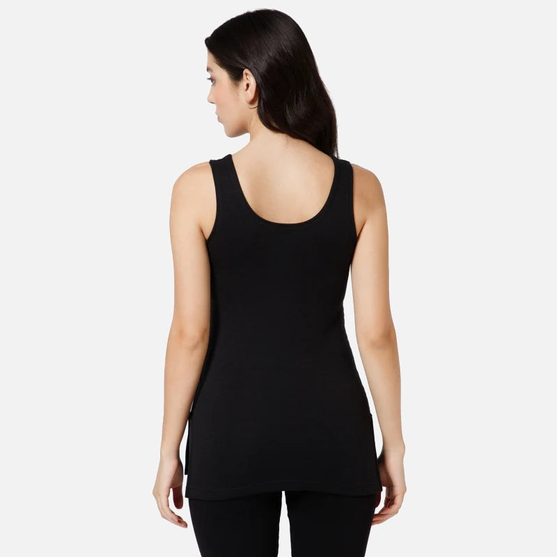 Gold+ Bodycare Women Fleece Thermal Top Round Neck Sleeveless Solid