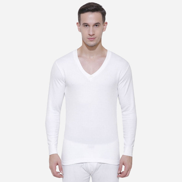 Men Antibacterial Thermal Top V Neck Full Sleeves - Bodycare