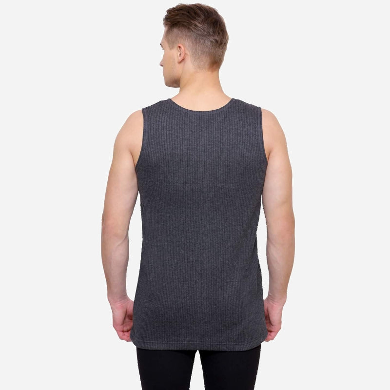 Quilt Bodycare Antibacterial Thermal Men Top Round Neck Sleeveless Solid