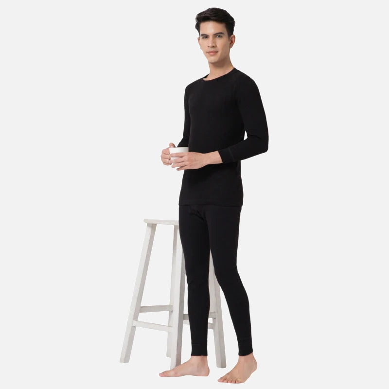 Quilt Bodycare Antibacterial Thermal Men Top Crew Neck Full Sleeves Solid