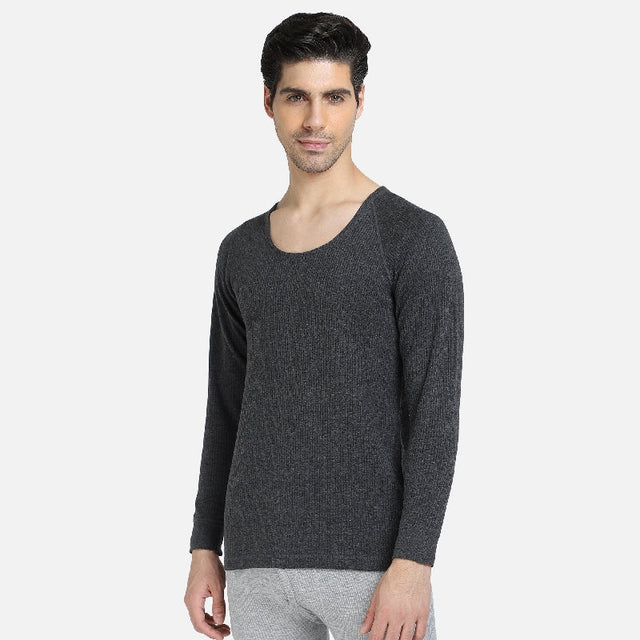 Men Antibacterial Thermal Top Round Neck Full Sleeves - Bodycare