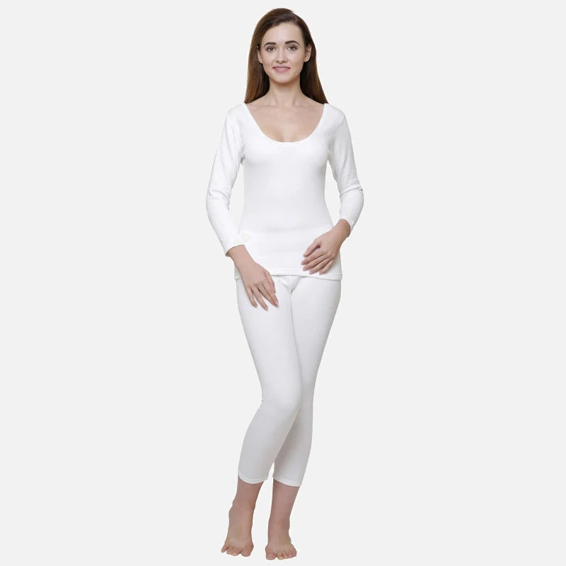 Quilt Bodycare Antibacterial Thermal Women Top Round Neck Full Sleeves
