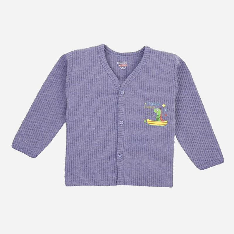 Quilt Bodycare Antibacterial Thermal Unisex Kid Top Front Open Full Sleeves Solid