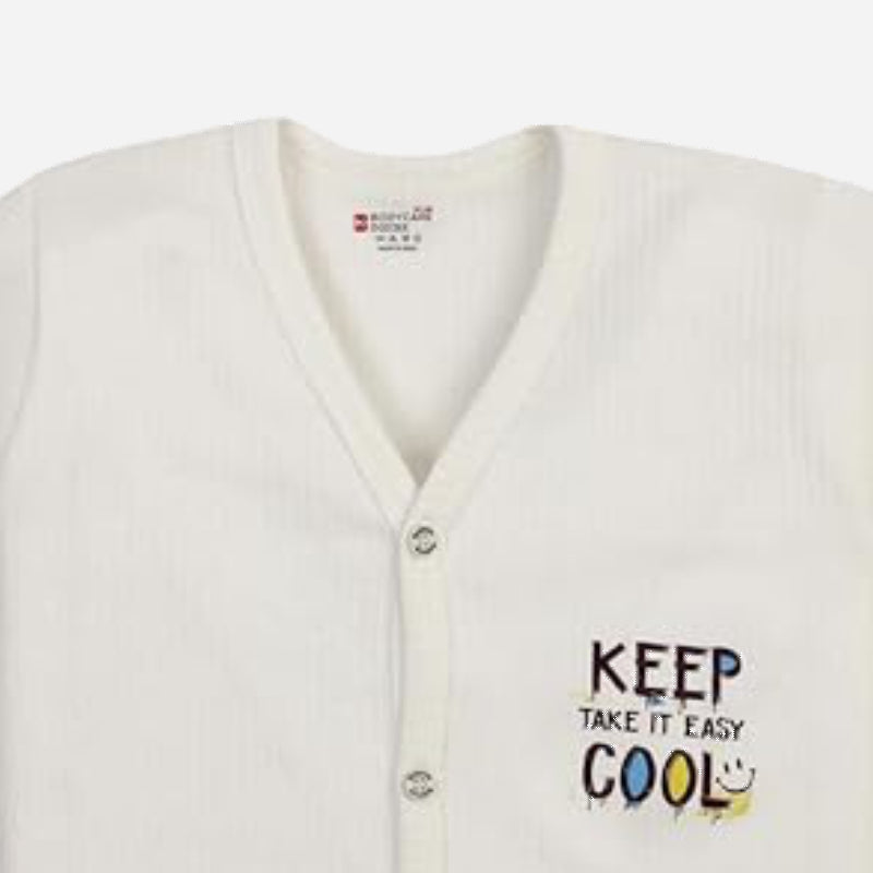 Quilt Bodycare Antibacterial Thermal Unisex Kid Top Front Open Full Sleeves Solid