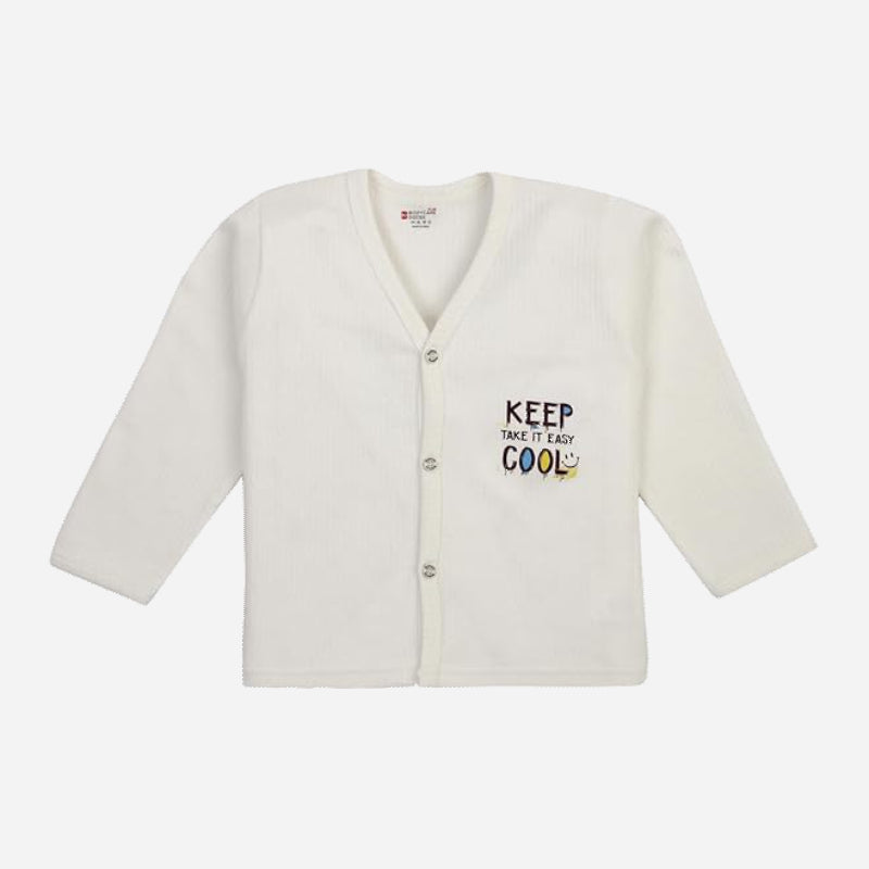 Quilt Bodycare Antibacterial Thermal Unisex Kid Top Front Open Full Sleeves Solid