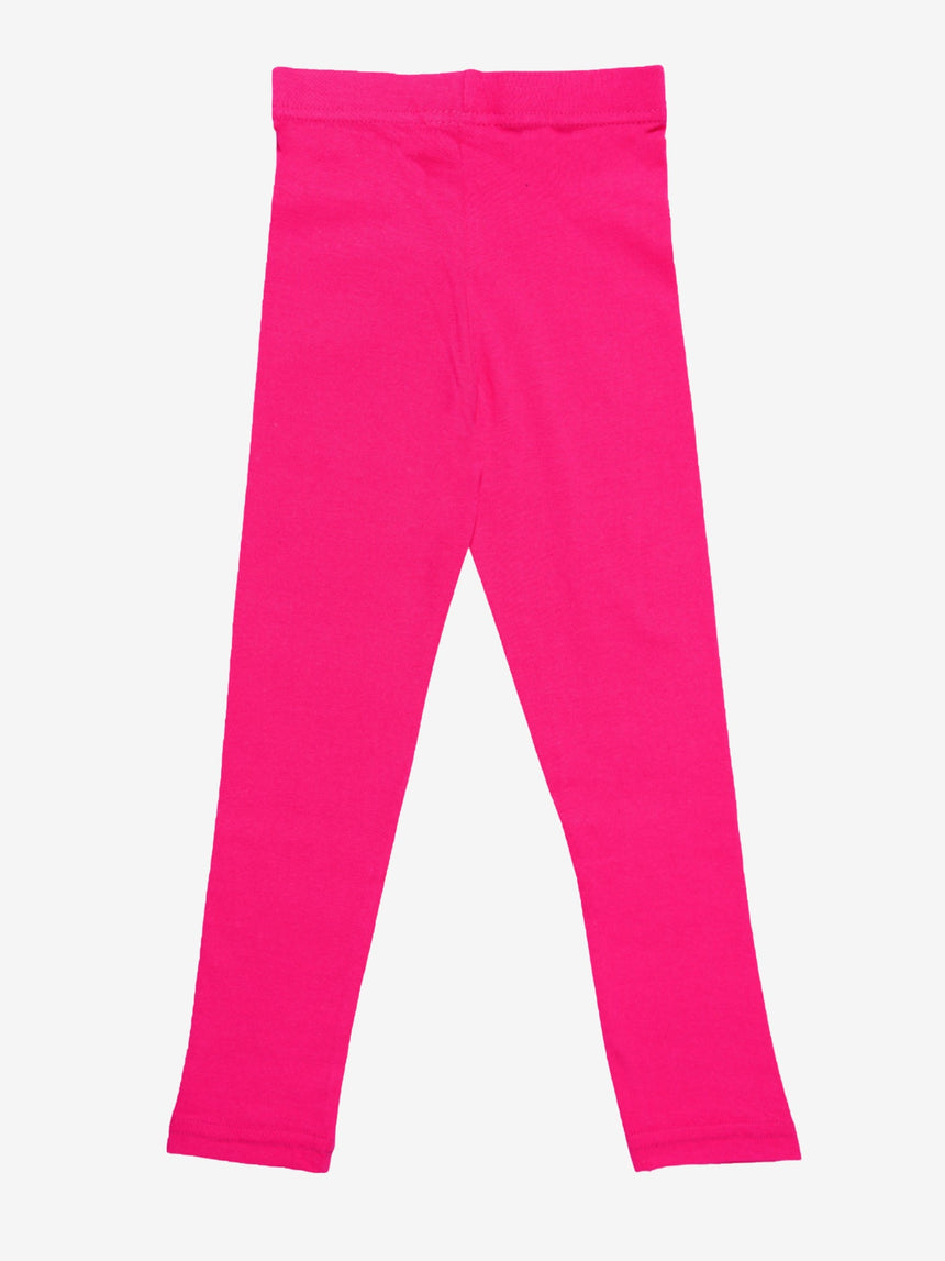 Dyca Girls Solid Leggings Pack Of 2 - Fuchsia & Pink