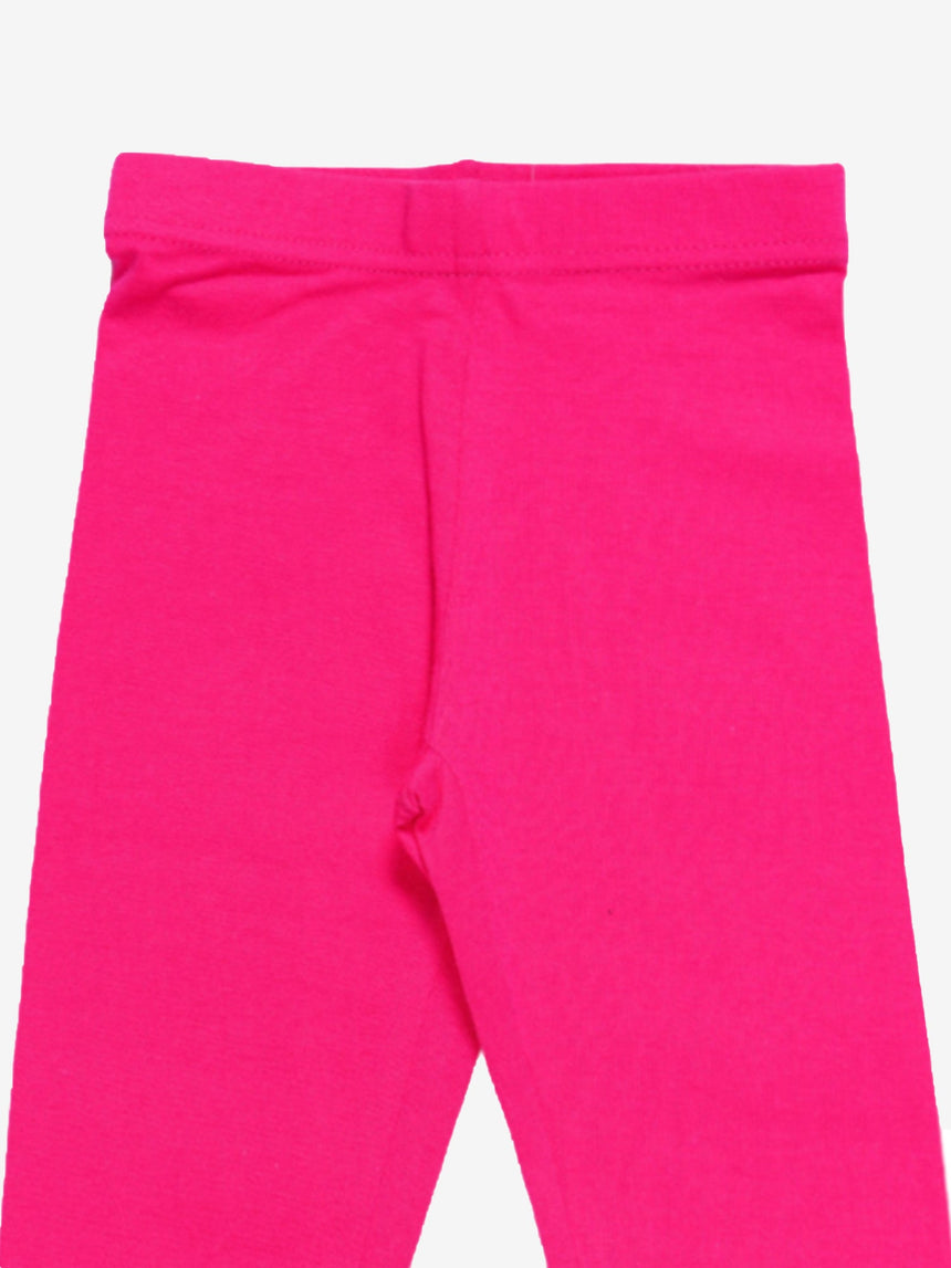 Dyca Girls Solid Leggings Pack Of 2 - Fuchsia & Pink