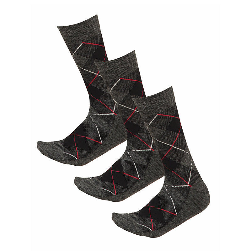 Bodycare Mens Solid Mid Calf Length Socks Pack Of 3