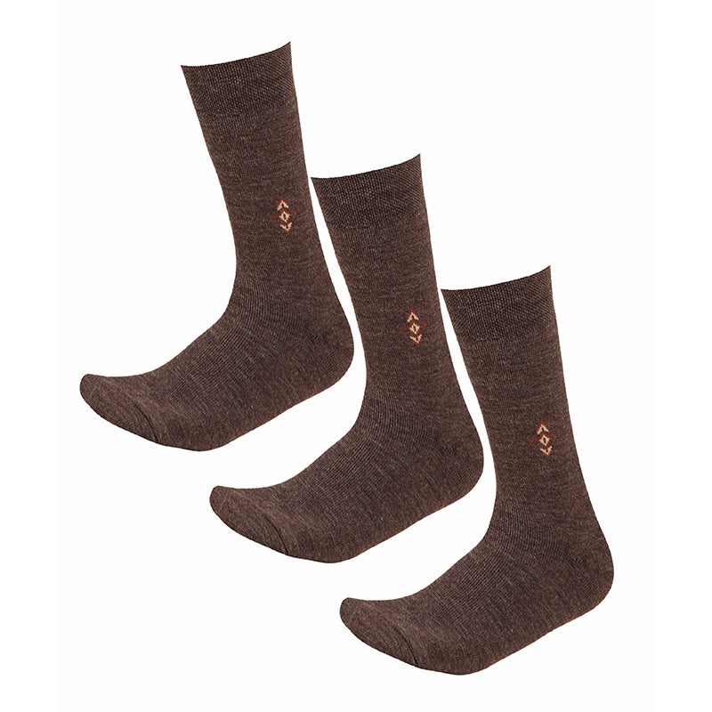 Bodycare Mens Solid Mid Calf Length Socks Pack Of 3