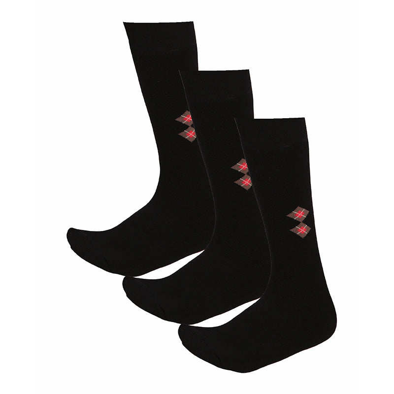 Bodycare Mens Solid Mid Calf Length Socks Pack Of 3