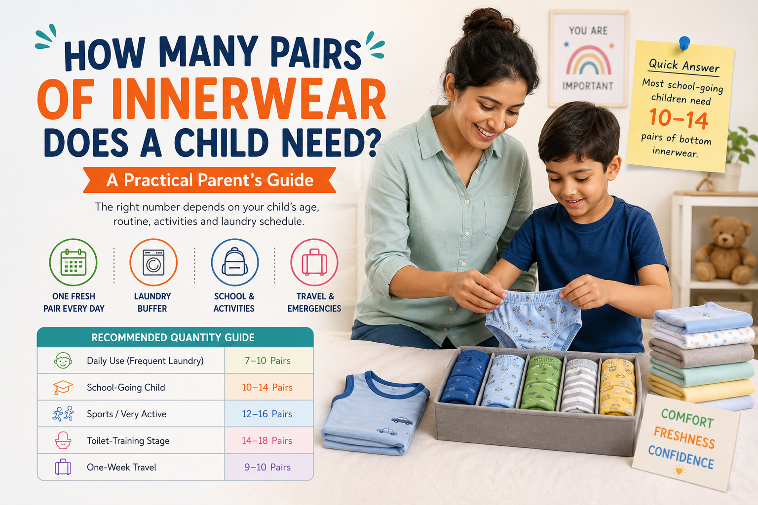 How Many Pairs of Innerwear Does a Child Need? A Practical Parent’s Guide