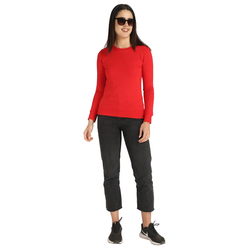 Women Sweatshirt Round Neck Full Sleeves - Bodycare