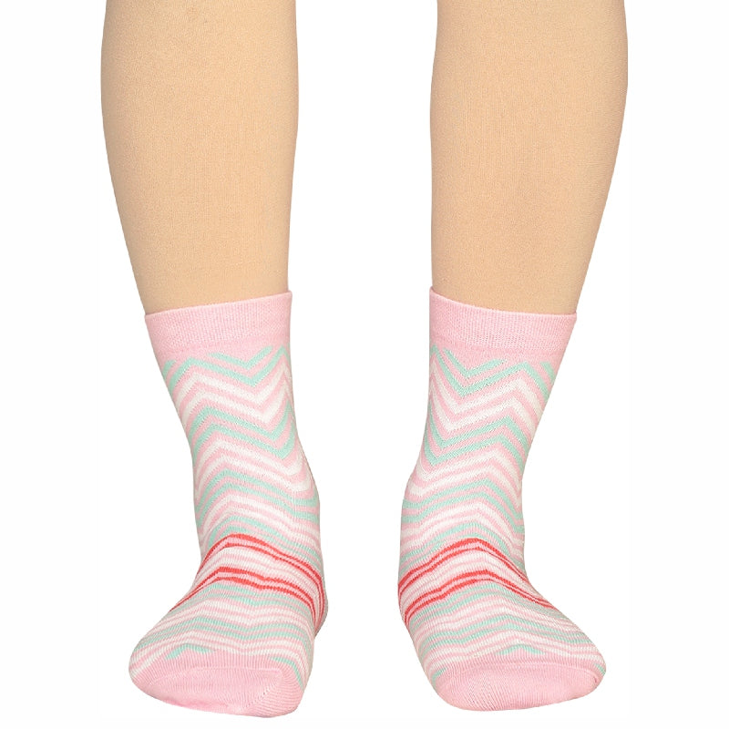 Bodycare Womens Mid Calf Printed Socks Pack Of 2