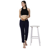 Women 100% Cotton Track Pant with Side Pockets and Solid Sports Jogger Styling for Workout, Gym and Active Wear