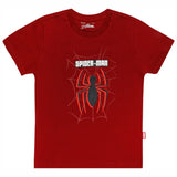 Boys Spiderman Printed Round Neck Half Sleeve T-Shirt for Casual Wear, Easy Movement and Everyday Dressing - Pack of 1